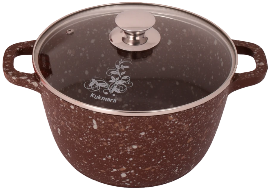 Aluminum Cast Pot 2.5L with Non-Stick Coating by Kukmara, Elite Stone Line