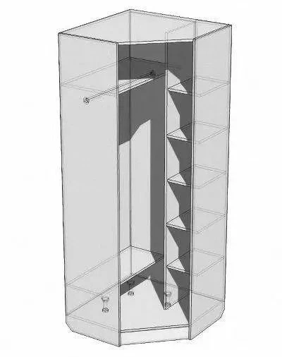 Custom Wooden Corner Wardrobe