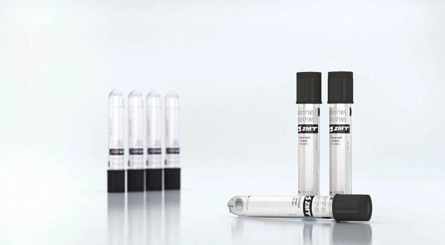 Vacuum Tube for Venous Blood Collection "ZMT" with Sodium Citrate 4:1, 3.8%, 13x75 mm