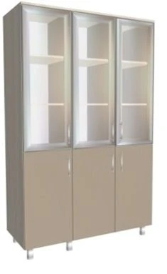 Medical Cabinet Three-Section with Glass KSSHm 3-02