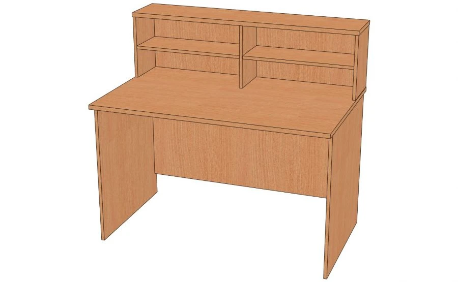 Library Table with Shelves - Model SB-1