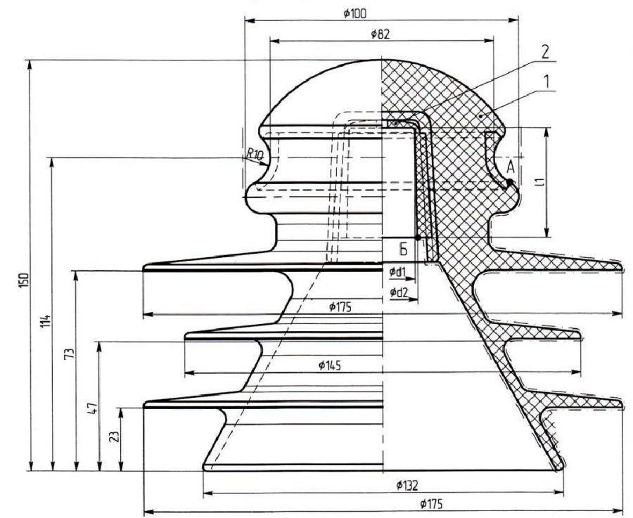 Insulator for Wire Isolation and Mounting - ShP 20 UHL1