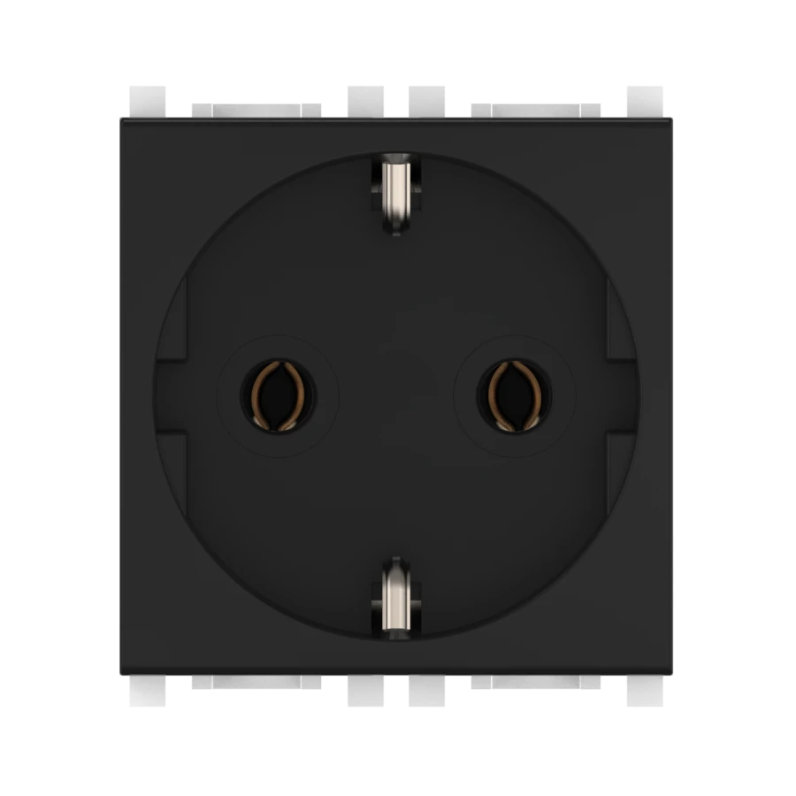 CADUCEUS ALING Experience Hidden Socket with Grounding 16A, 250V~, Black (Soft Touch)