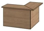 Decorative Corner Panel for Rio Reception Desk Set