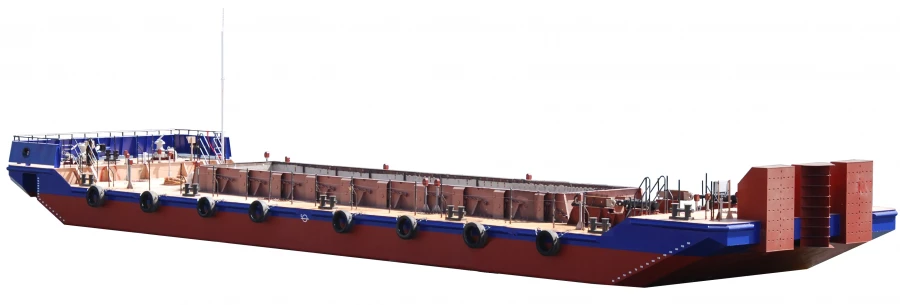 Non-Self-Propelled Soil Transport Barge, 110 m³ Capacity