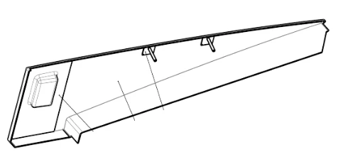 Right Side False Panel S.15M-10.10.080-001 for Trams