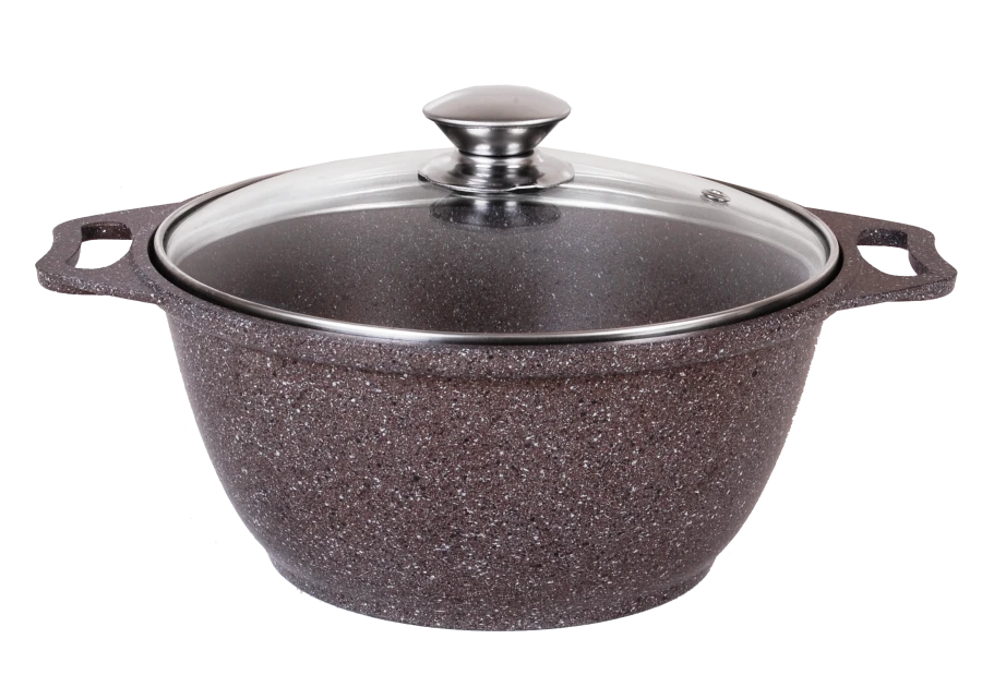 Aluminum Cast Pot 4L with Non-Stick Coating, Kukmara, Marble Induction Line