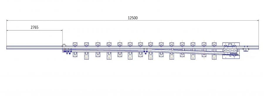 Straight Frame Rail Type R65 with Curved Point 2764.01.000