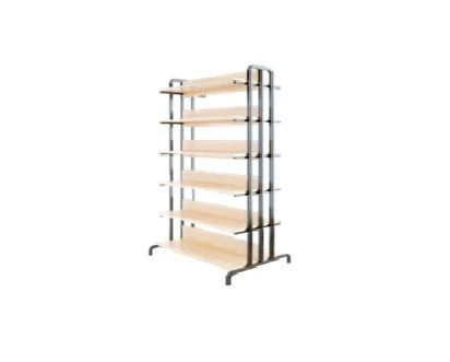 Double-Sided Library Shelf with Open Shelves