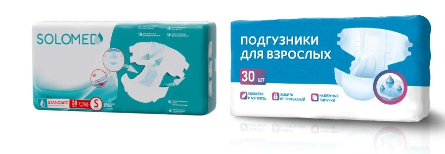 Disposable Adult Diapers "Standard" Size S, 30 Pieces