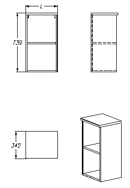 Wall Cabinet for Storage, Series 411