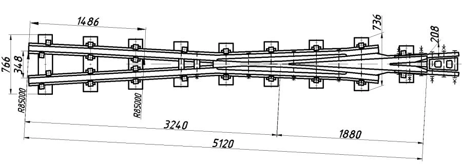 Cross Switch Type P50 Model 1/9 (Project 2941.03.000/-01)