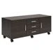 Madrid Rolling Side Table with 3 Drawers and 2 Doors
