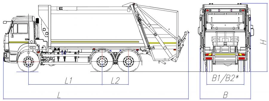 Rear-Loading Garbage Truck Model MK-4543-07