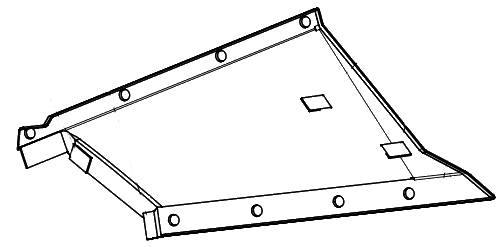 Right Side Ceiling Panel for Front Mask 71-412-04.16.23.203