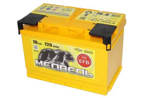 Lead Acid Starter Battery for Internal Combustion Engines 12V EFB 'Medved