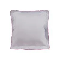 White Gabardine Pillowcase 40x40 with Colored Trim