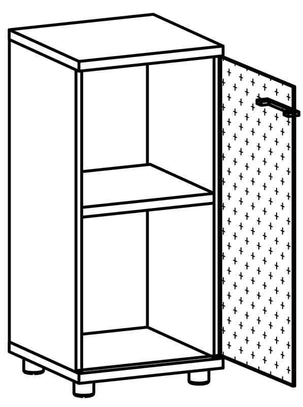 Narrow Document Cabinet Galant Series 8415