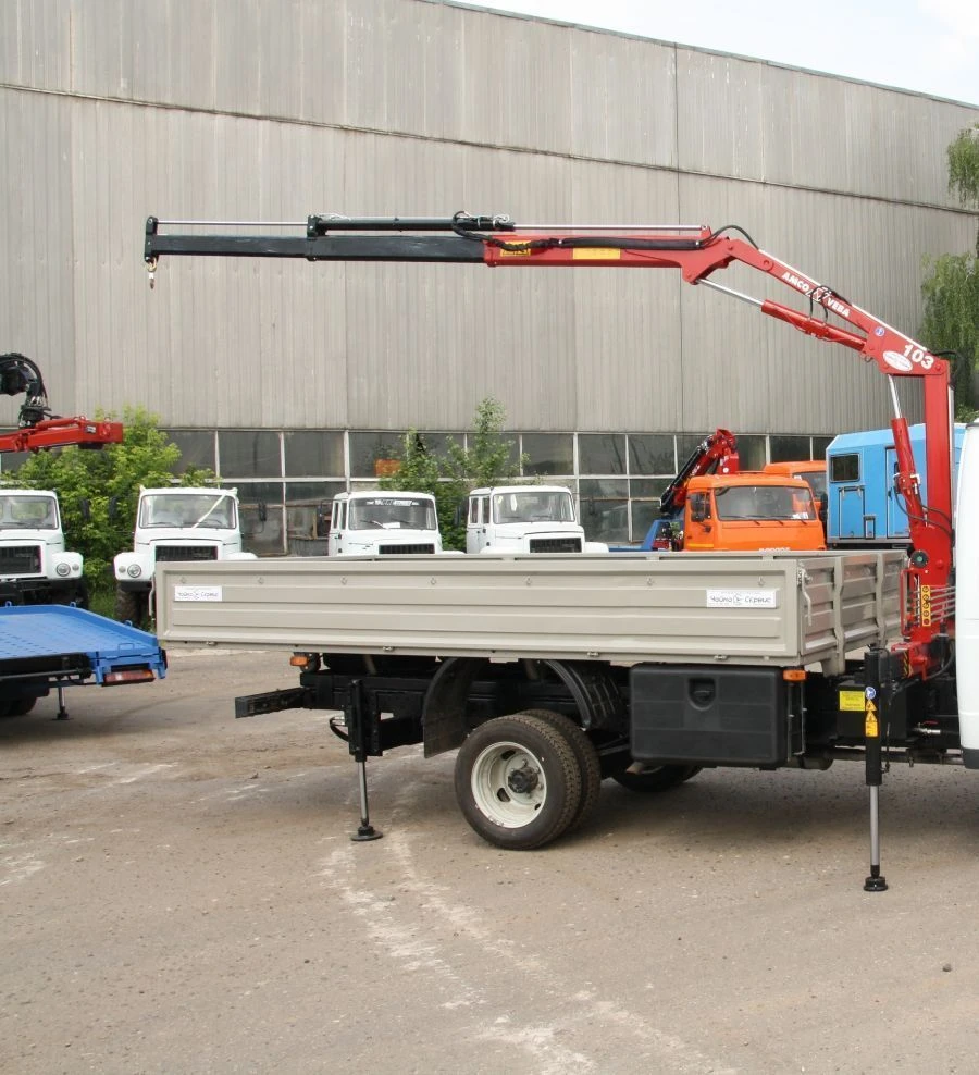 Transport Vehicle with Crane Manipulator NR1033S, Chassis GAZ 330