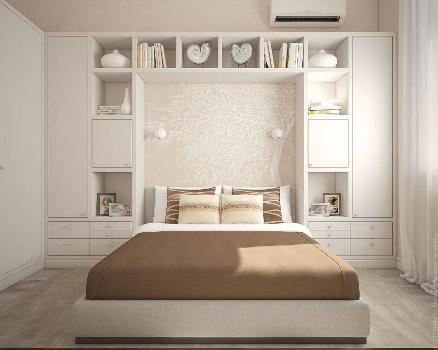 Wooden Bedroom Cabinet for Storage, Model: Nightstand No. 2