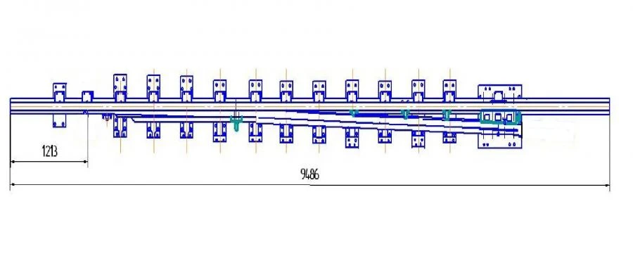 P65 Straight Frame Rail with Sharp Tip, Project 1580.01.010