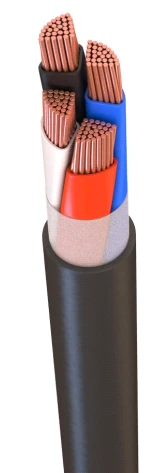 Power Cable with Copper Conductors and Cross-Linked Polyethylene Insulation, 1 kV, PВГнг(В)