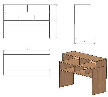 Book Issuing Desk for Writing Tasks - SK Series