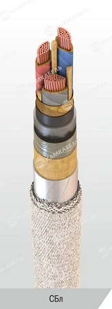 Power Cable with Copper Conductors and Impregnated Paper Insulation - 3kV SBl Model