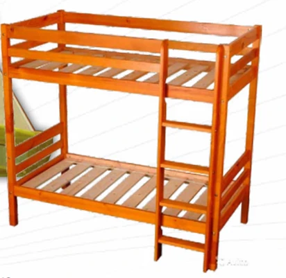 Single Bunk Bed "Wave" Pine 1800x1400x600MM