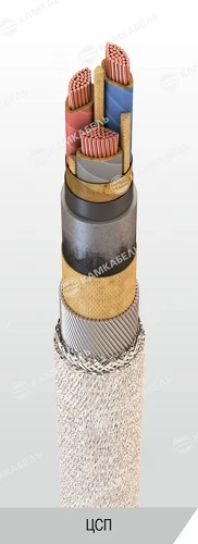 High Voltage Power Cable with Copper Conductors, 6/10 kV, Type C