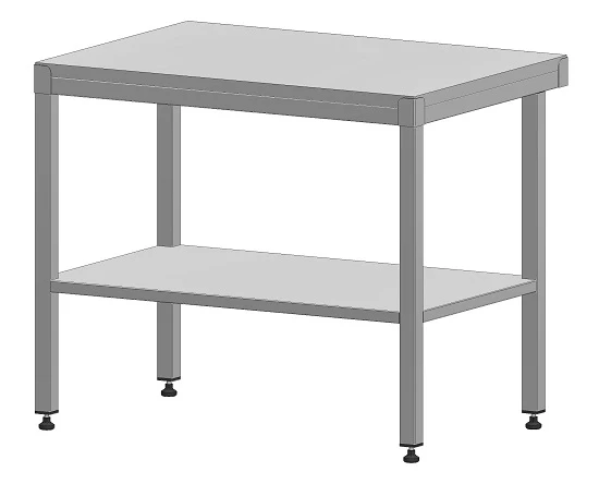 Food Preparation Table 1000x700x850 mm with Lower Shelf, Reinforced Polypropylene