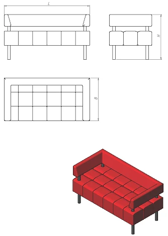 Comfortable Seating Sofa Series D.H