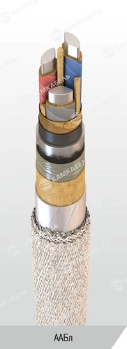 Power Cable with Aluminum Conductors, Paper Insulation, 1 kV