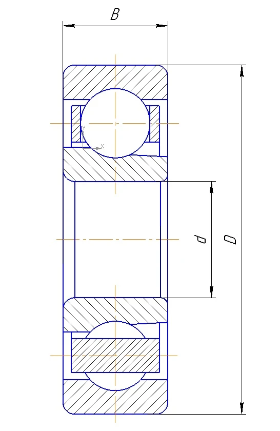 Radial-axial Ball Bearing 4-36104K GOST 520-2011