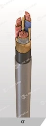 Power Cable with Copper Conductors, Insulated with Impregnated Paper, 3 kV, SG Model