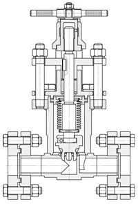 KZA 0208-010M1 Bellows Valve DN10 Stainless Steel