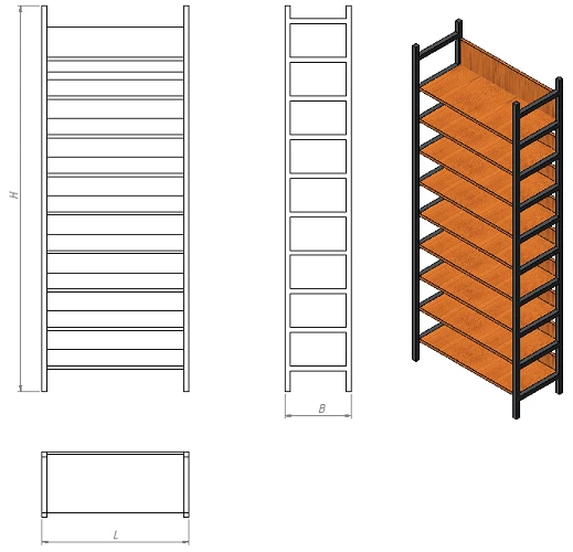 Single-Sided Archive Library Shelf (SBA.1 Series)