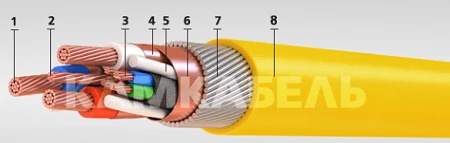 High-Voltage Power Cable with Copper Conductors, EWT Model