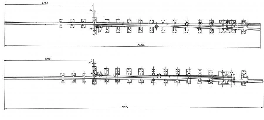 Rail Framework with Point for Direction Control P50 Type 1/9