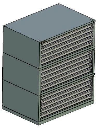 A1 Format Three-Section Document Storage Cabinet