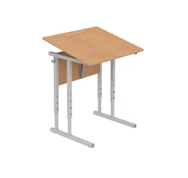 Adjustable Height Student Desk with Tilted Surface, Single Seat Model: АтУР1