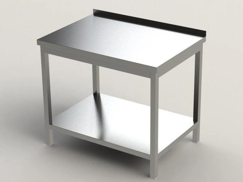 Stainless Steel Work Table with Shelf, Model SKNP