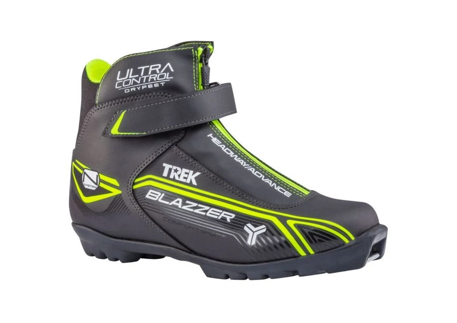 Trek BlazzerControl1 Black Ski Boots (Neon Lime Logo) S