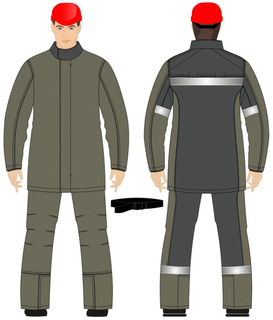 Men's Fire-Resistant Suit with Jacket and Pants for Safety Work - Fahrenheit Model