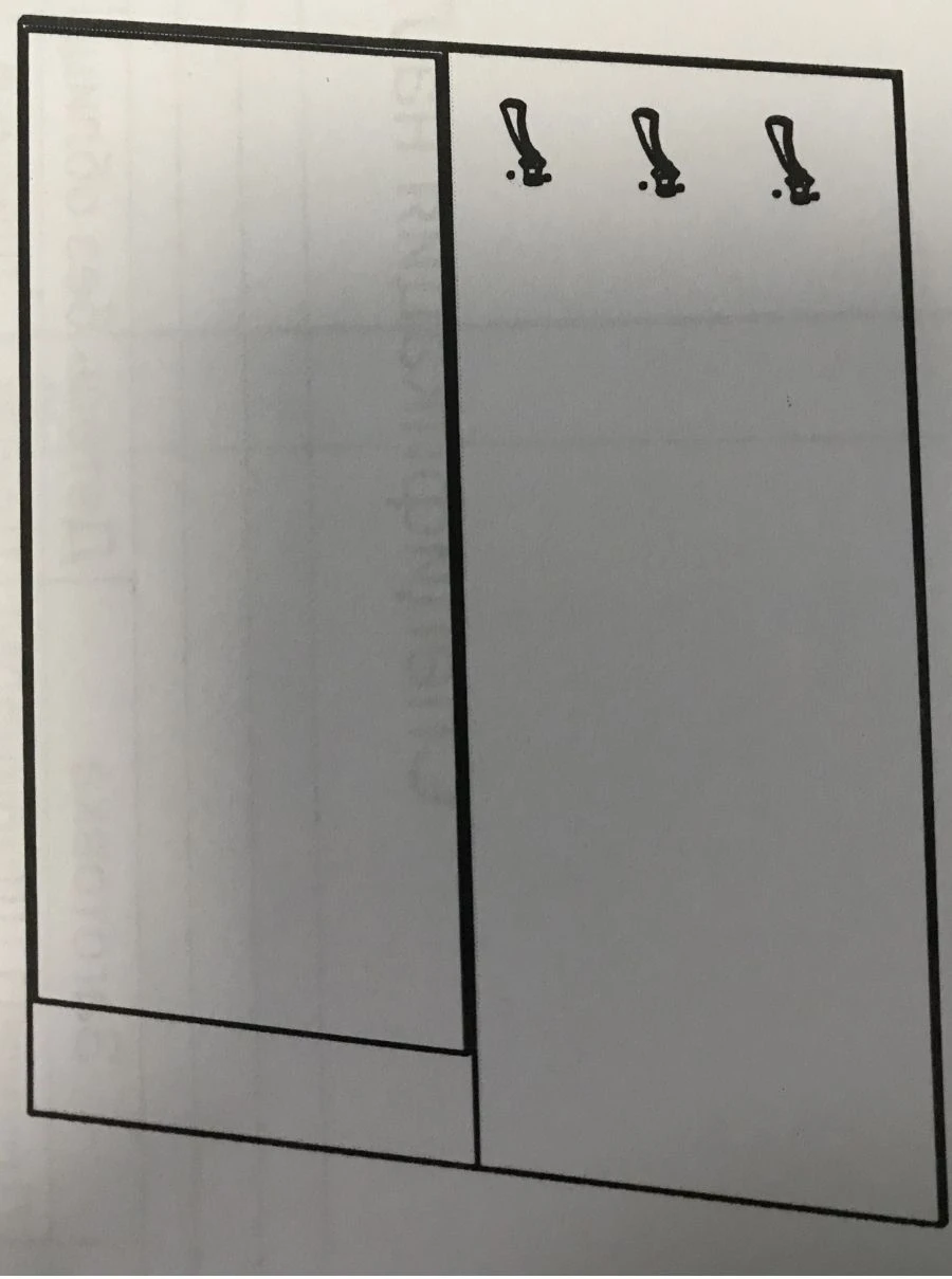 Wooden Hallway Coat Rack with Mirror