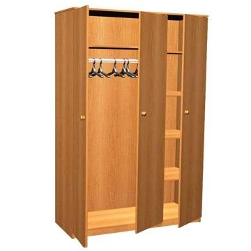 Combined Three-Door Wardrobe for Clothing