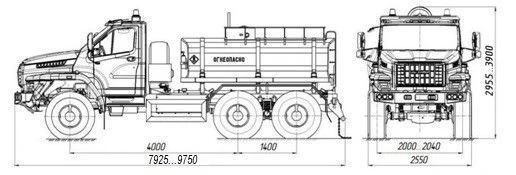Fuel Tanker ATZ 4680M5-10 on Ural 4320 Chassis