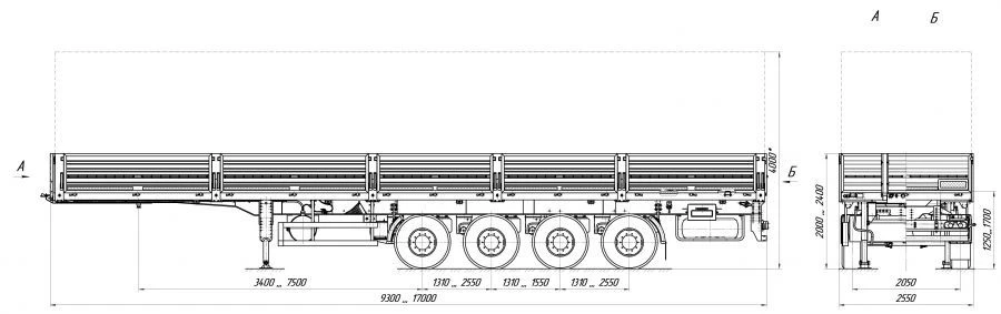 Heavy-Duty Cargo Semi-Trailer 924315