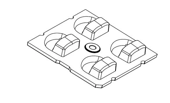 عدسة LED لمصابيح AMT-ST-50x50-5050(4)-T4-PC