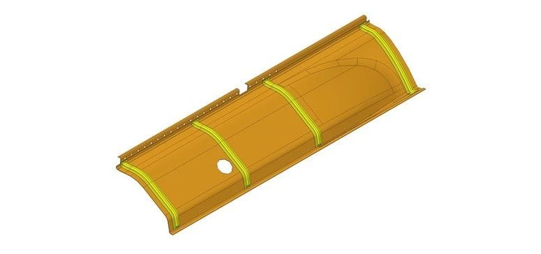 Right Transition Ceiling Panel for Bus LIАЗ-529265-03, Component 529265-5702247-03